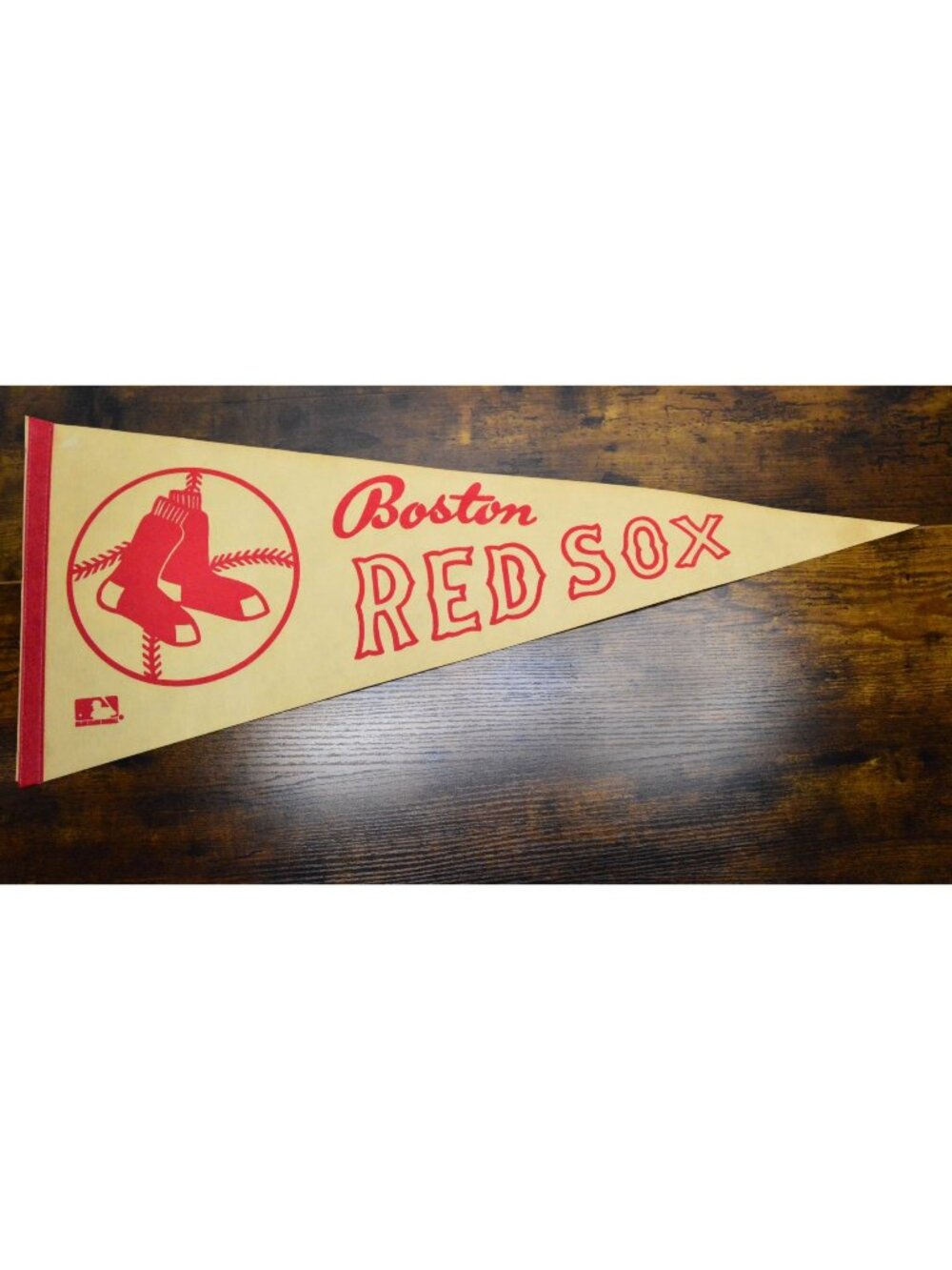 Vintage MLB Boston Red Sox pennant baseball collectible 30 inches
